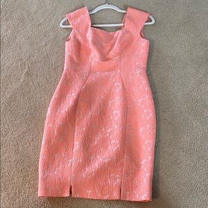 Elegant Yoana Baraschi Blue- Coral sheath Dress